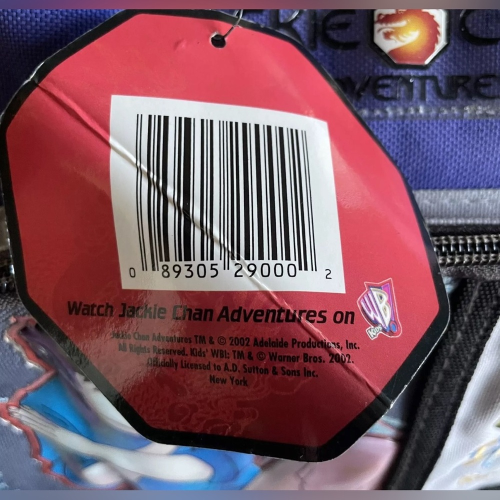 RARE Jackie Chan Adventures Cartoon Backpack New w/ Tag 2002 (See Photos) HTF - Picture 6 of 16